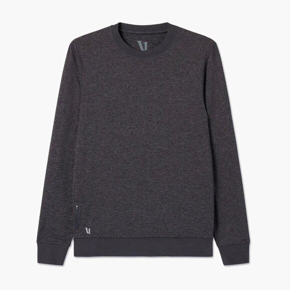 Vuori Other - Vuori Ponto Performance Crew, Charcoal Heather, Mens, Medium